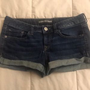 Express denim shorts